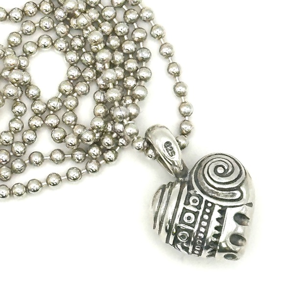 Lagos Sterling Silver 925 Heart Of Philadelphia Pendant Necklace